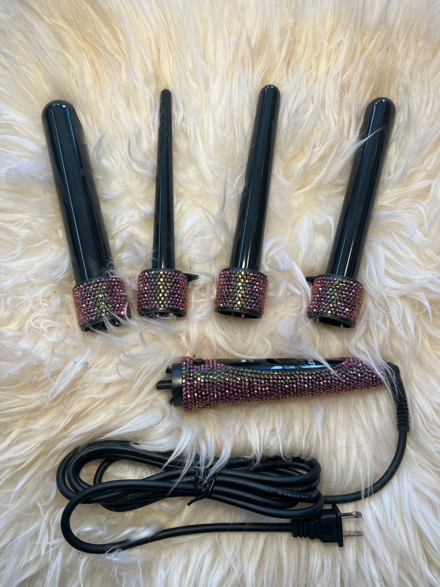 Rose Gold Bling Curlers with 4 changeable Wands