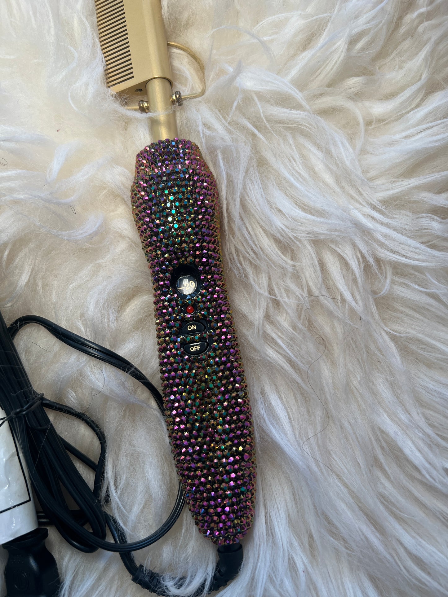 Rose Gold Bling Hot Comb