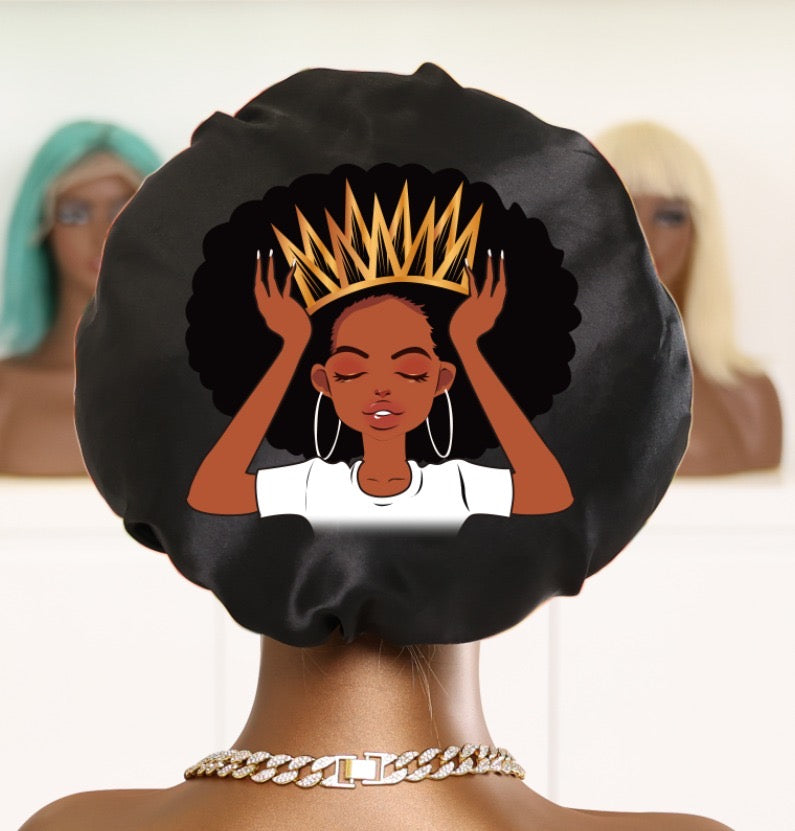 She’s a Queen sleep bonnet