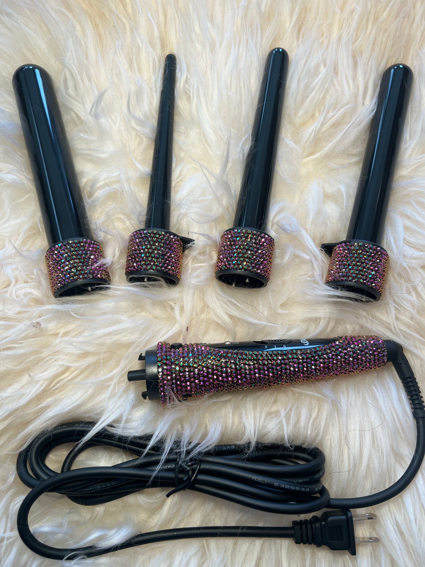 Rose Gold Bling Curlers with 4 changeable Wands