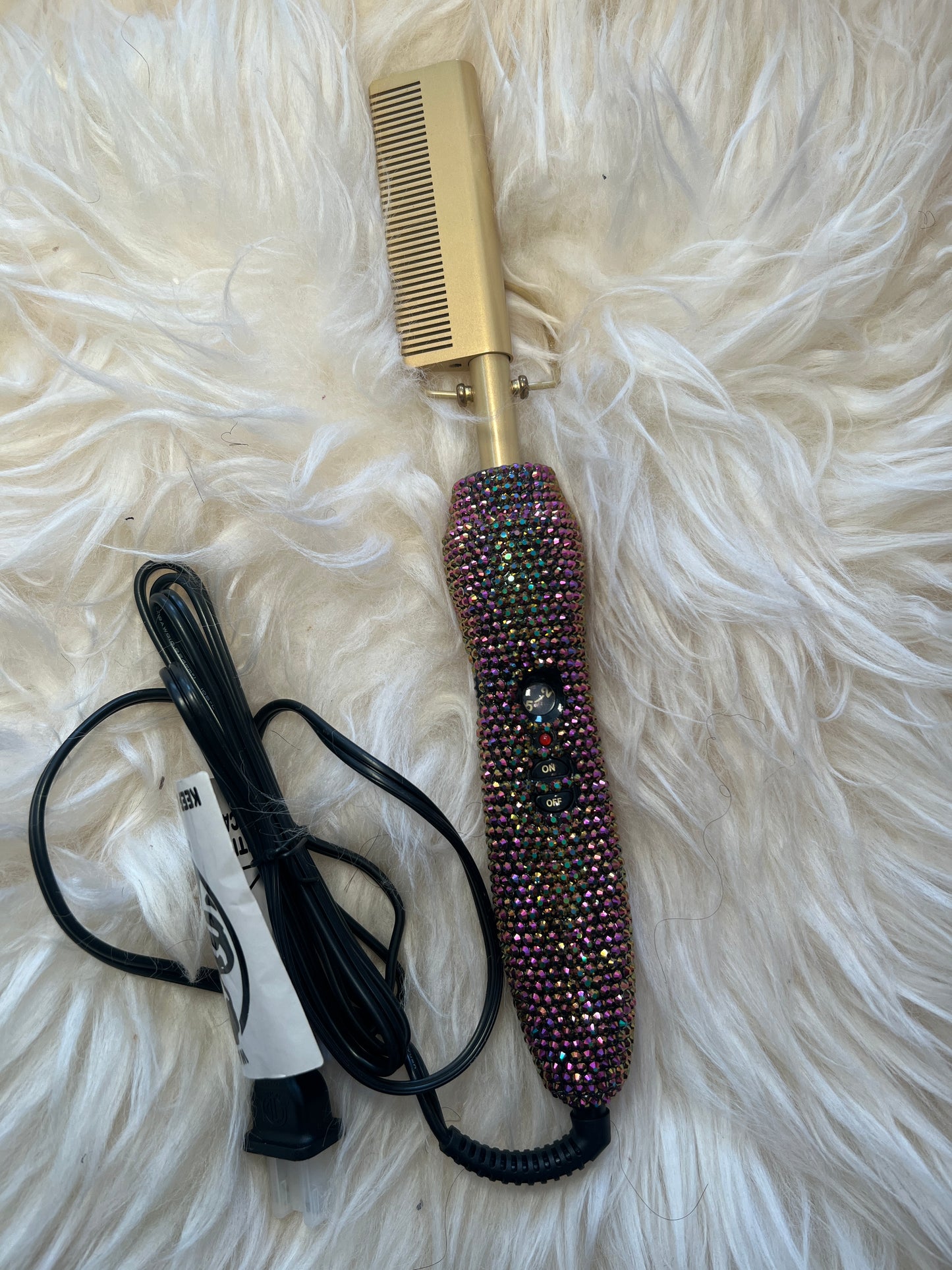 Rose Gold Bling Hot Comb