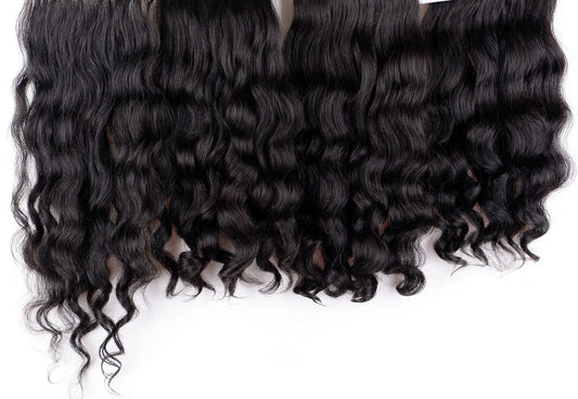 12” - 30" RAW Cambodian Curly & Wavy Jet Black bundles