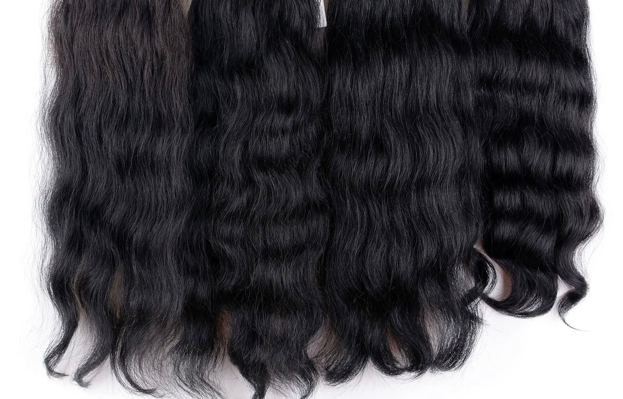 12” - 30" RAW Cambodian Curly & Wavy Jet Black bundles