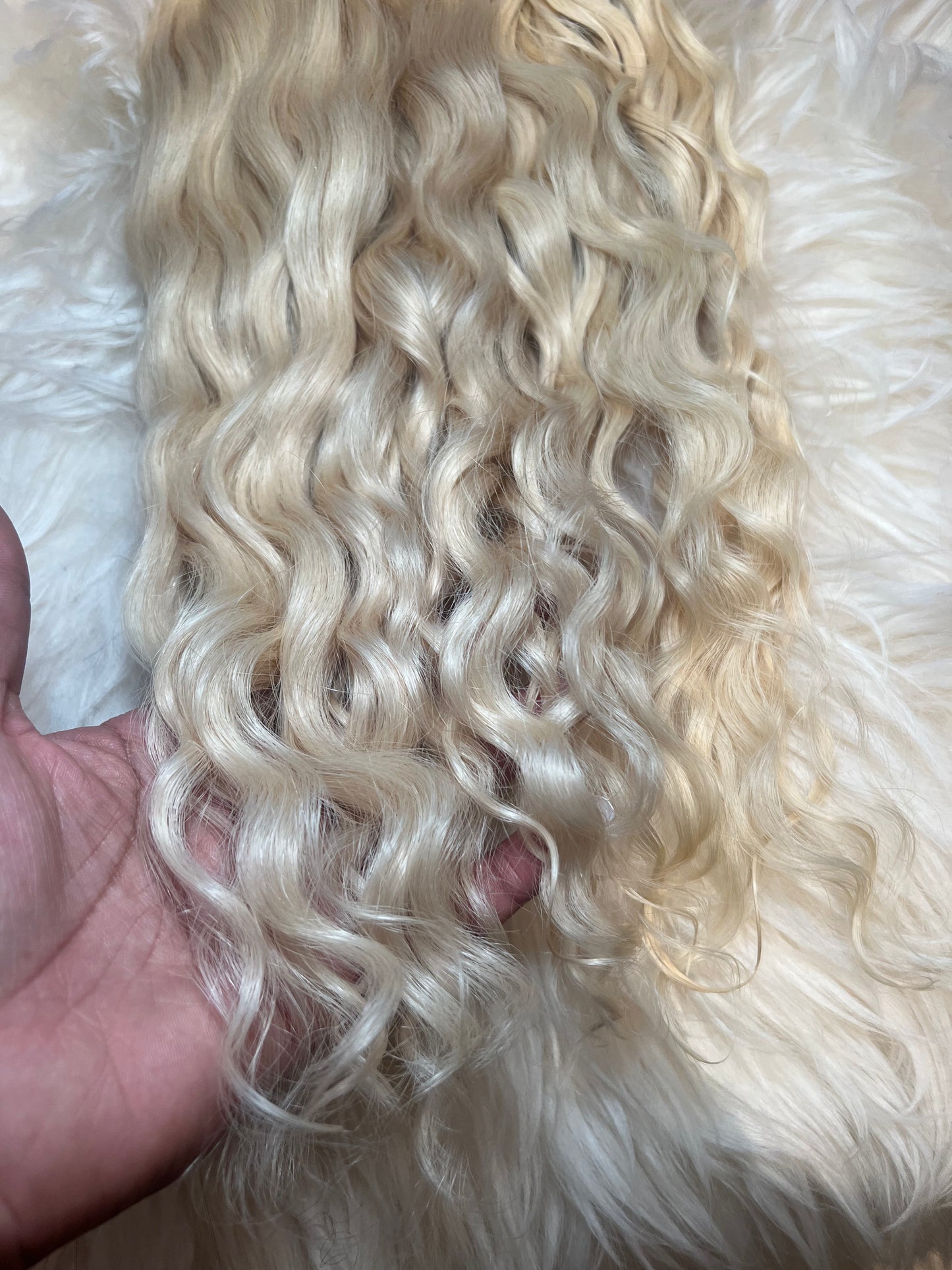 RAW Indian Blonde Curly bundles, frontals and closures