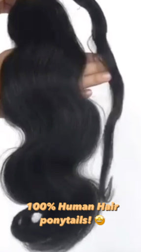 100% Human Hair Ponytails