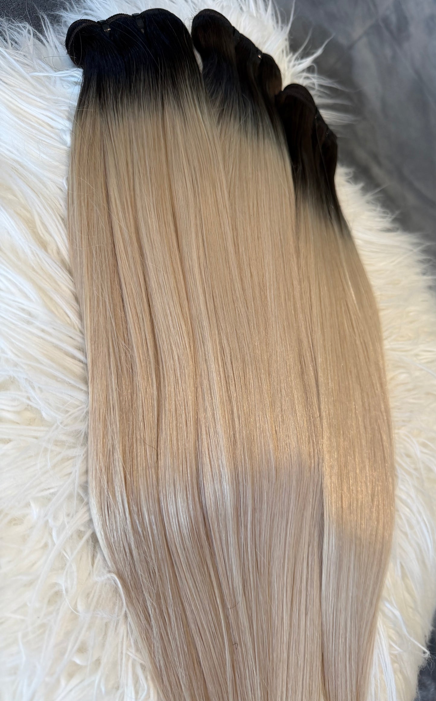 Delicious Custom Color Silky Straight Blonde bundles
