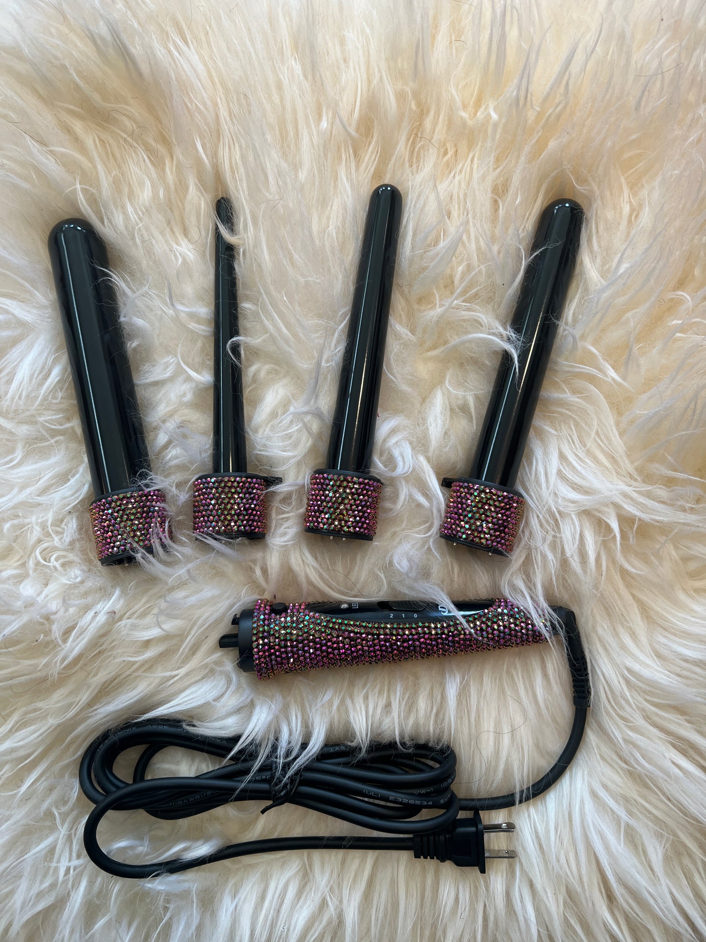Rose Gold Bling Curlers with 4 changeable Wands