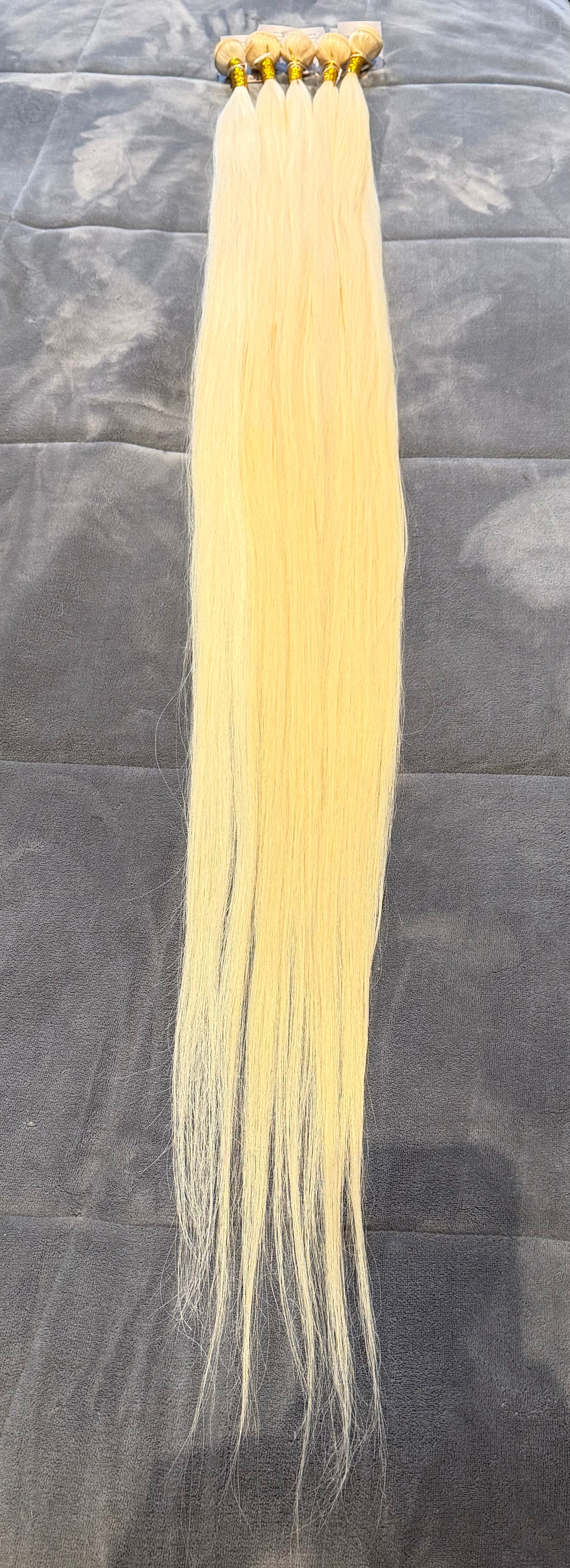 50” - 56” RAW Virgin Blonde bundles! VERY LONG, VERY RARE!