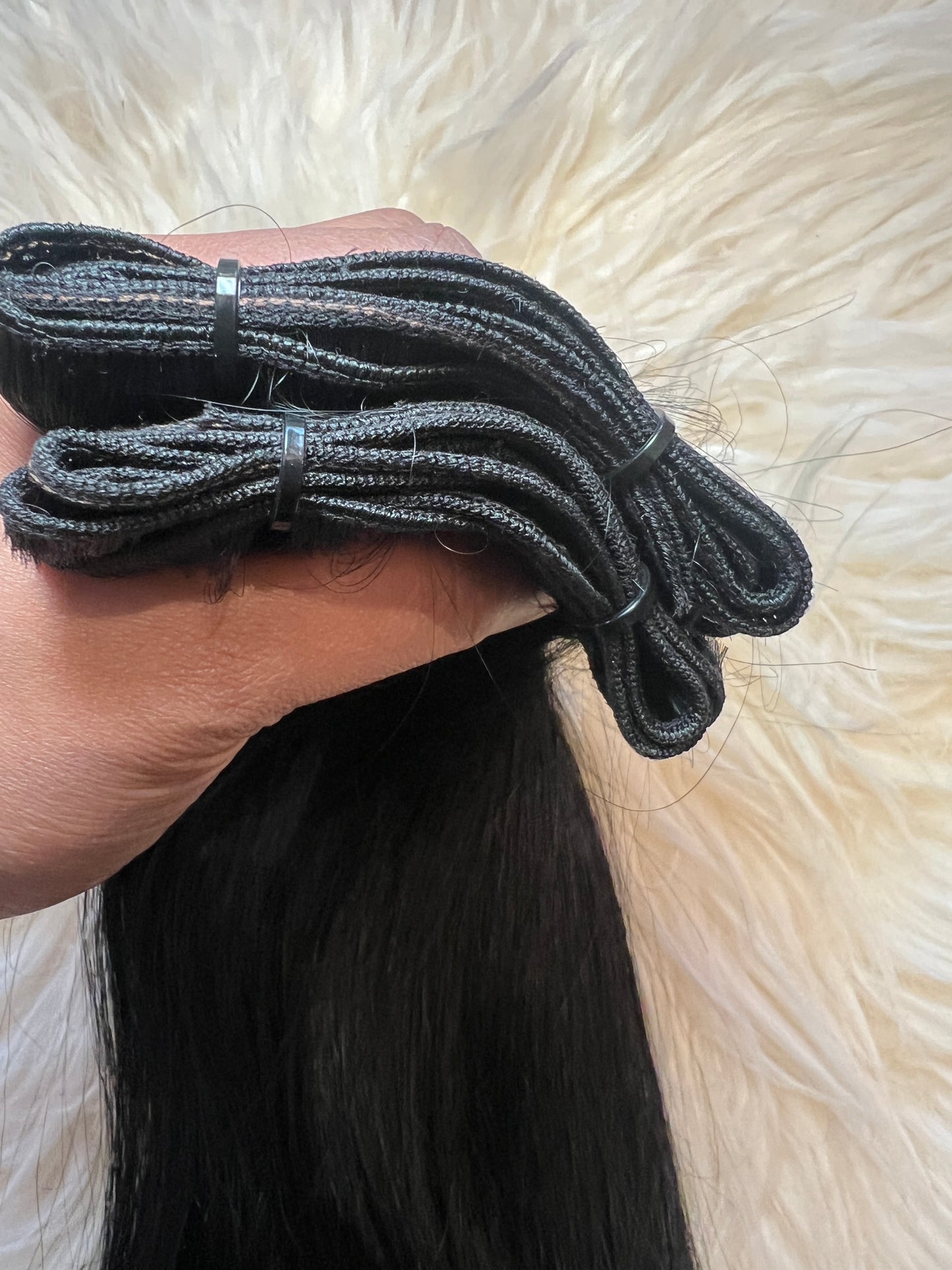 10”-20” RAW Cambodian jet black straight bundles