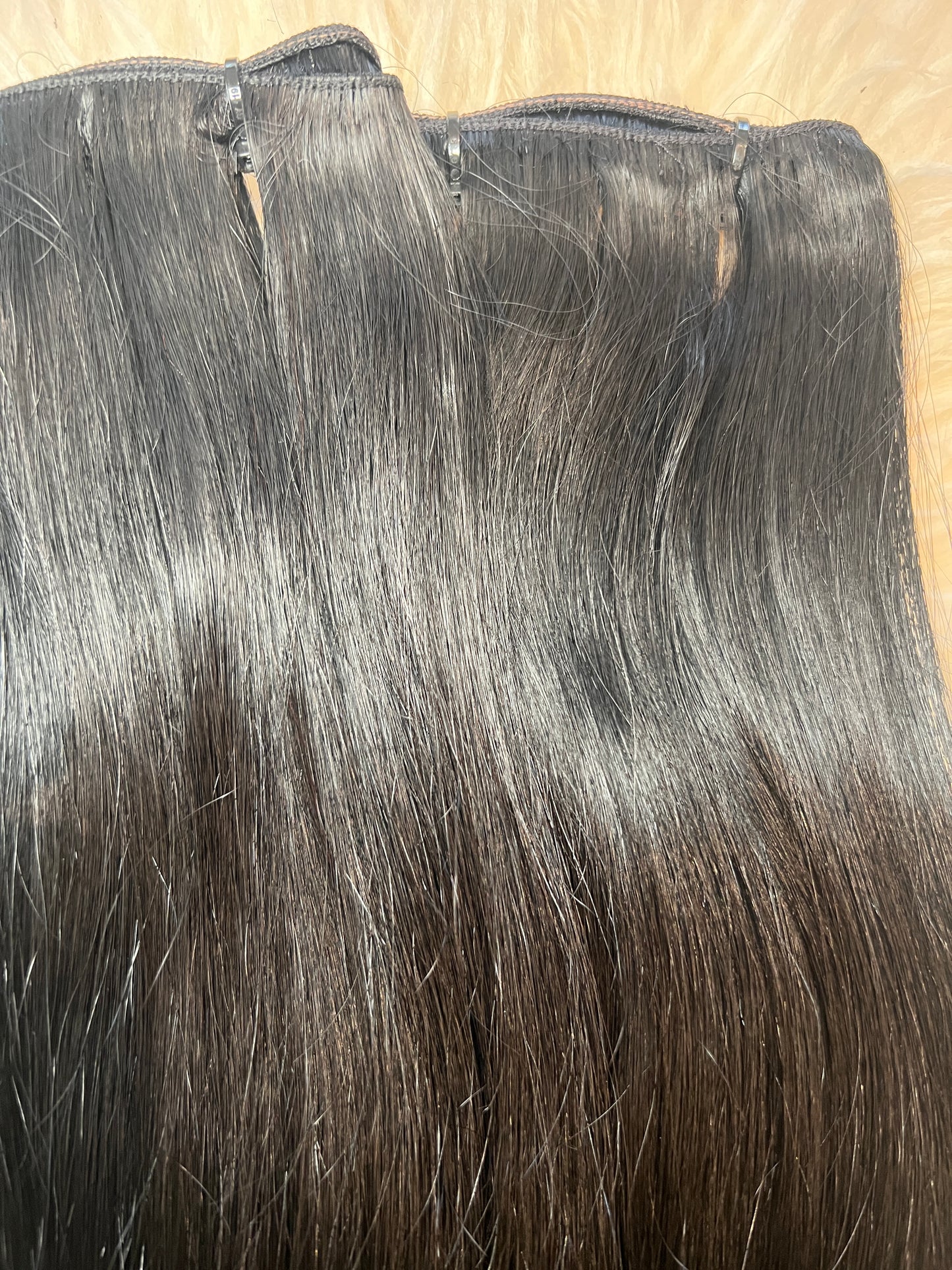 10”-20” RAW Cambodian jet black straight bundles